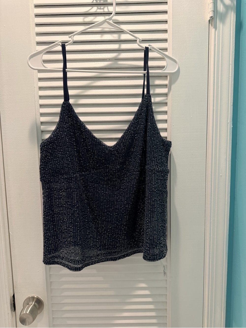 Hollister Black Knit V-Neck Spaghetti Strap Cami